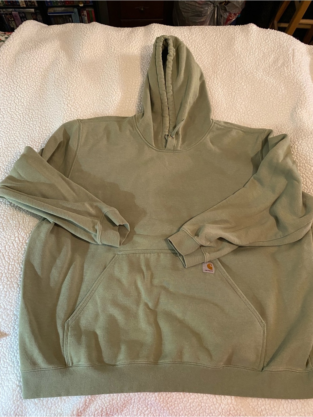 Carhartt Men's Hoodie in Sage Green Workwear Pullover